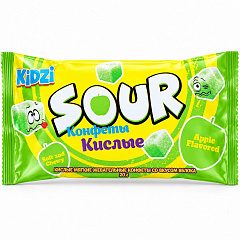 KIDZI Кислые конфеты со вкусом яблока 20 г