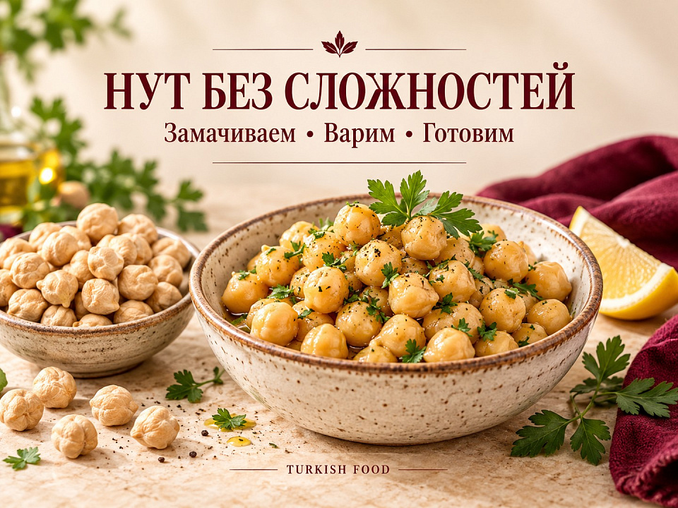Варёный и сухой нут: замачивание, варка и идеи блюд